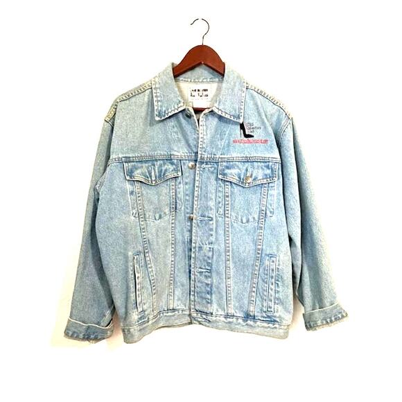 Vintage "Most Wanted" High Heel Shoe Denim Jacket - Size Small Medium - Picture 1 of 8